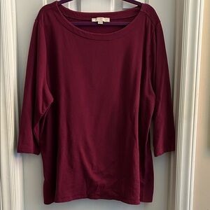 LOFT Deep Burgundy Blouse